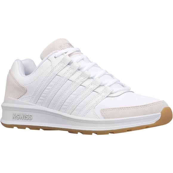 K-Swiss Mens Vista T White Faux Leather Lifestyle Trainers Sneakers Shoes NWT - Picture 2 of 5